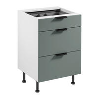 UNTERSCHRANK D60S3 AX – Sorento Weiß Grün – Weiß / Grün - Weiß/Grün, Holzwerkstoff (60/87/52cm) - ROYAL24_MARKT