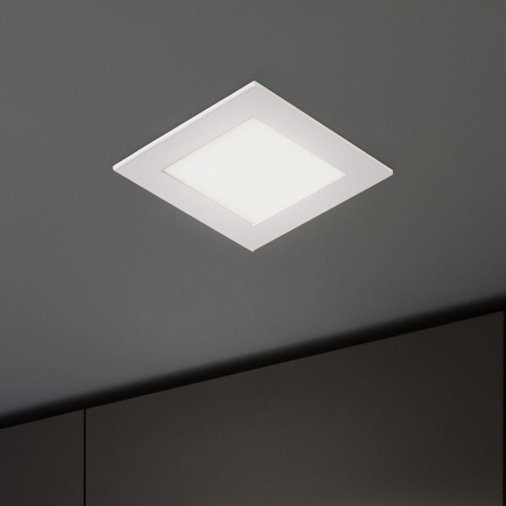LED EINBAU PANEL Aluminium Weiß - Weiß, Metall (8.4/8.4/1.2cm)