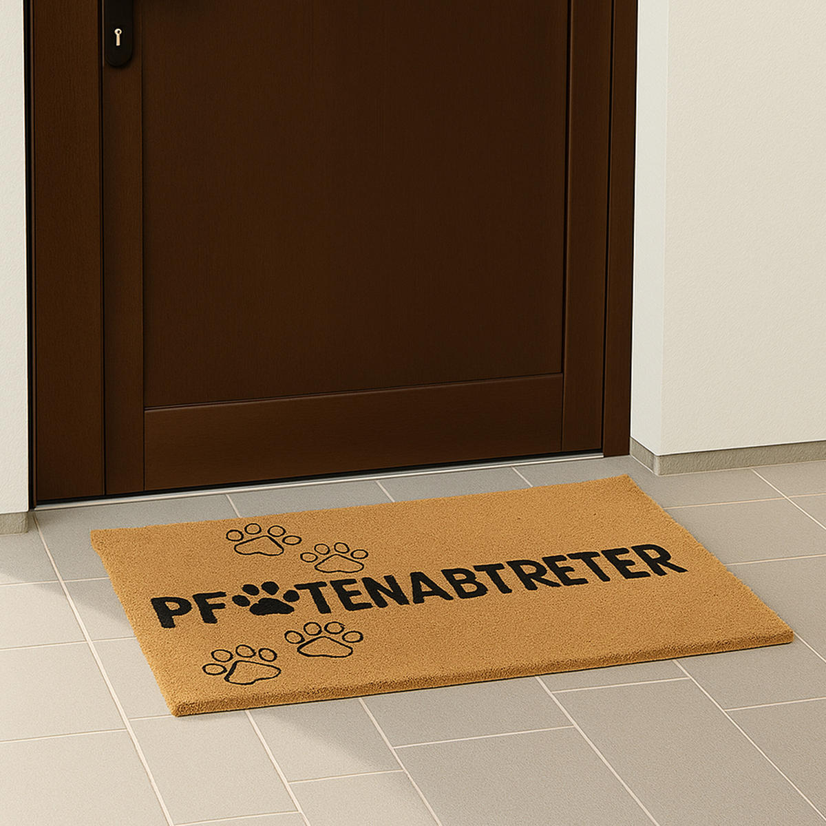 ROHOŽ - svetlohnedá, textil/plast (60/40cm) - Relaxdays