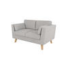 2-SITZER-SOFA Mario Silber Microfaser - Hellbraun/Silberfarben, Holz/Buchenholz (152/90/89cm) - S-Style Möbel