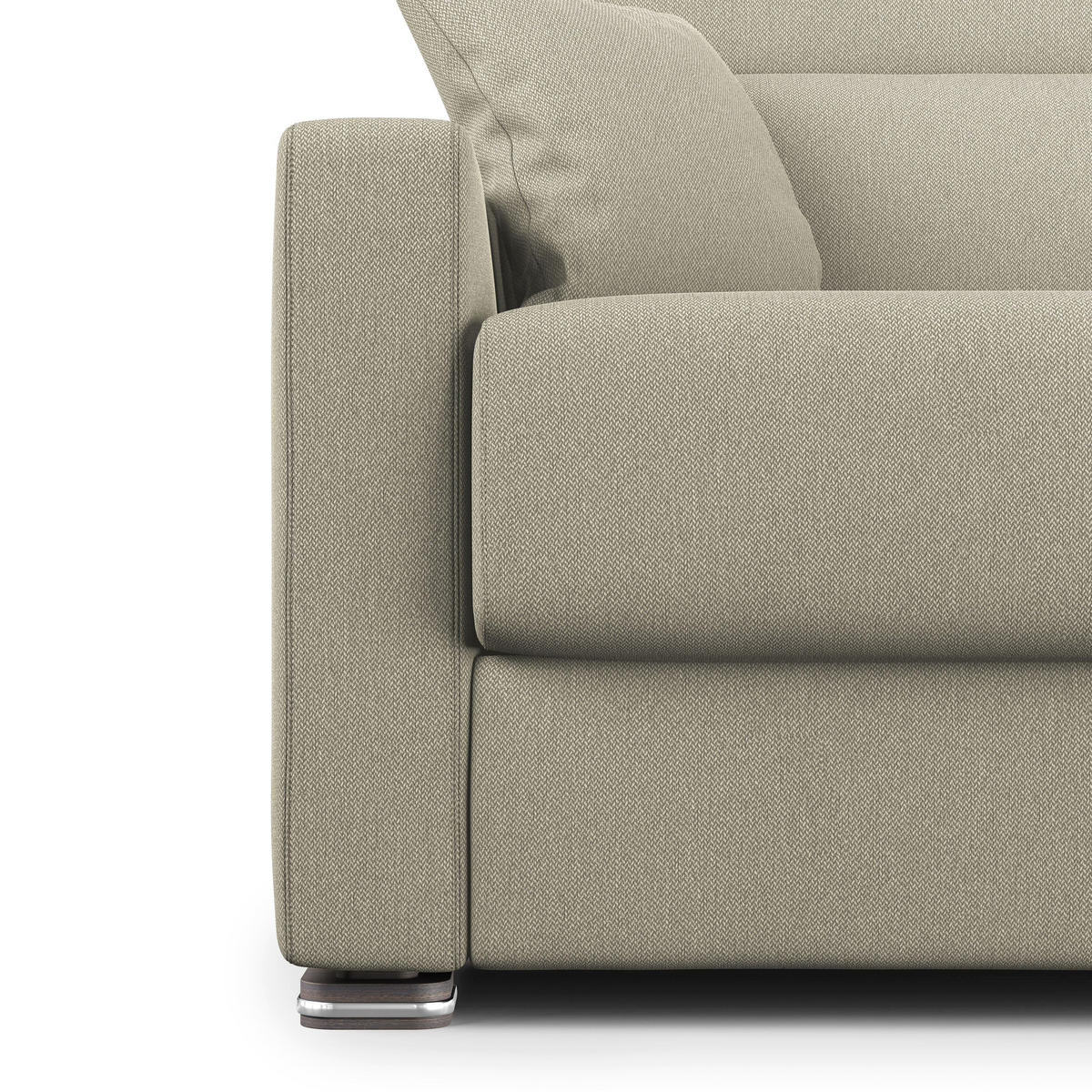 SCHLAFSOFA Amber - Creme, Textil (171/100/98cm) - Divani.store