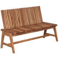 GARTENBANK LEEDS - Teakfarben, Holz/Metall (130/80/50cm) - Mr. Deko