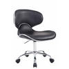 HOCKER Lederlook schwarz - Chromfarben/Schwarz, Textil/Metall (47/71/50cm) - CLP