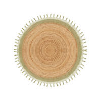 TEPPICH geflochten Marts 140/140 cm - Beige, Naturmaterialen (140/140cm) - Beliani