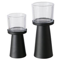 KERZENHALTER Pius, 2er-Set - Schwarz, Metall (9/23/9cm) - Boltze Home