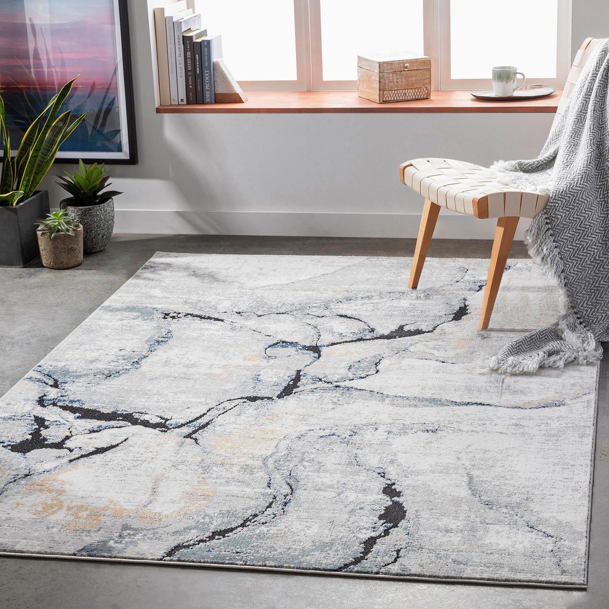 KURZFLORTEPPICH 160/220 cm Grau - Grau, Naturmaterialien/Textil (160/220cm) - LIVABLISS
