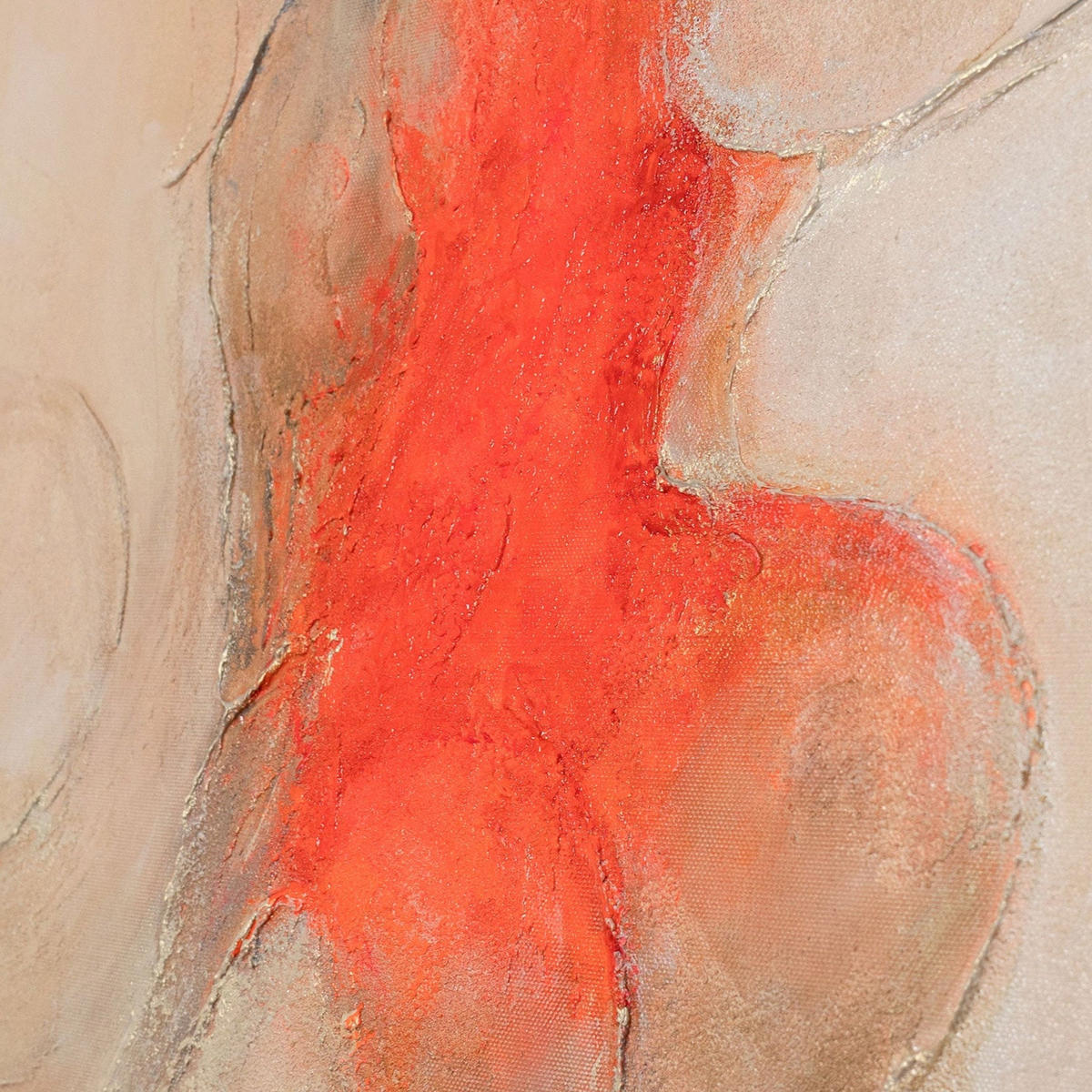 GEMÄLDE Echo der Flammen Schattenfugenrahmen Grau 140x100 cm - Grau, Holz (140/100cm) - YS-art gallery