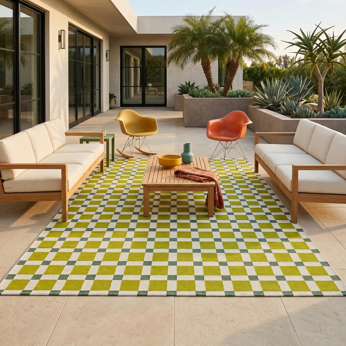 IN- & OUTDOOR TEPPICH MALIBU - Grün, Textil (200/285cm) - Pergamon