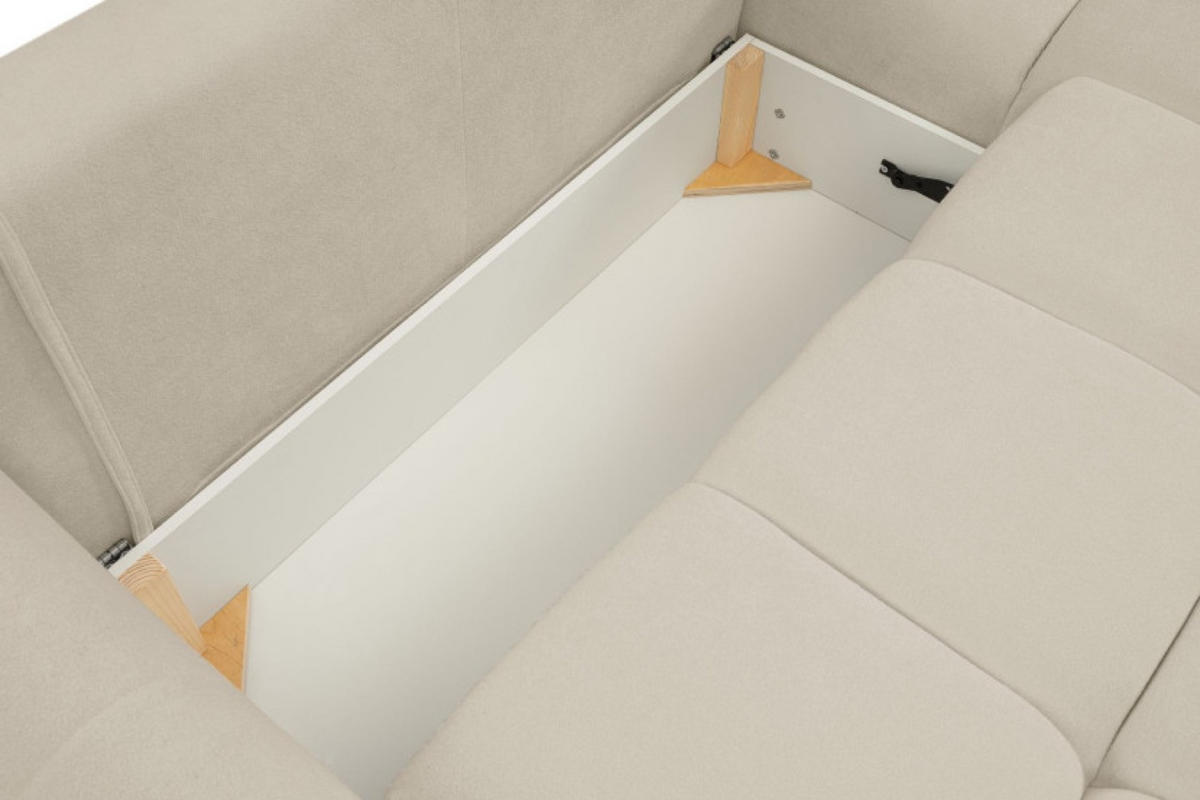 ECKSOFA Ecru BOSE Mit Schlaffunktion Rechts - Ecru, Textil (177/257cm) - Sepro Meble