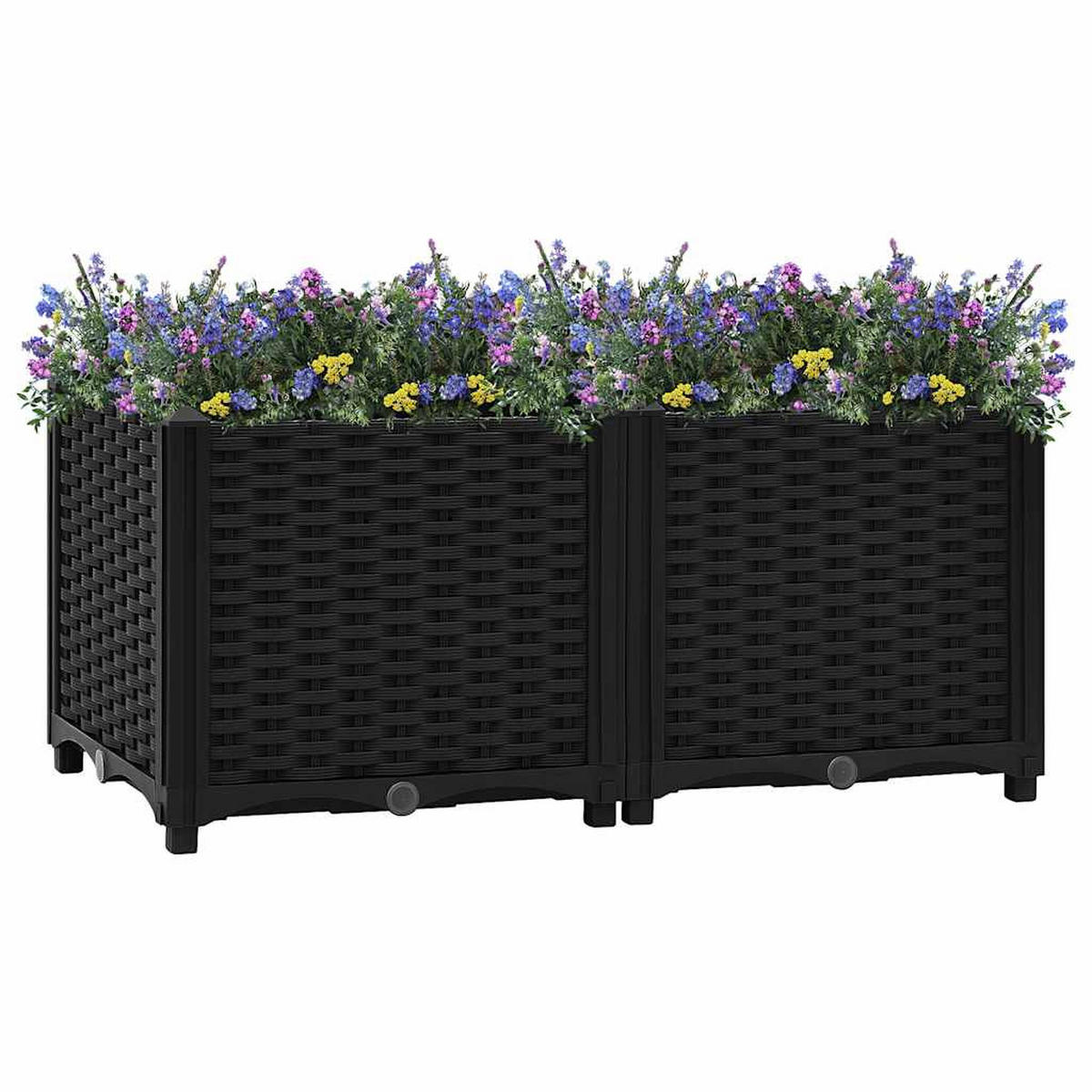 HOCHBEET 80/40/38 Cm Polypropylen - Schwarz, Kunststoff (40/38/80cm) - vidaXL