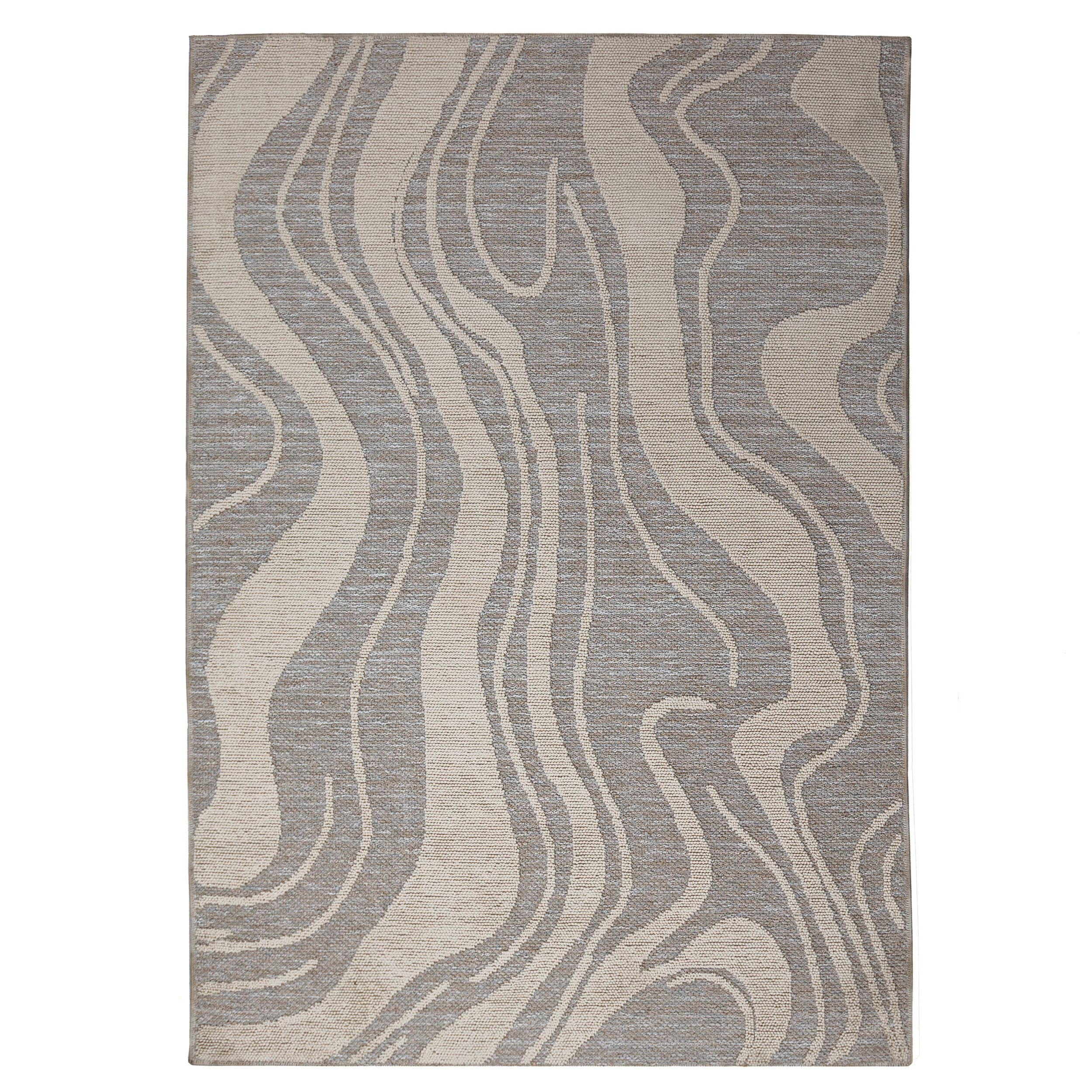 TEPPICH Waschbar LEAM, abstrakt, Grau, 160 x 223 cm - Grau, Textil (223/160cm) - KADIMA DESIGN
