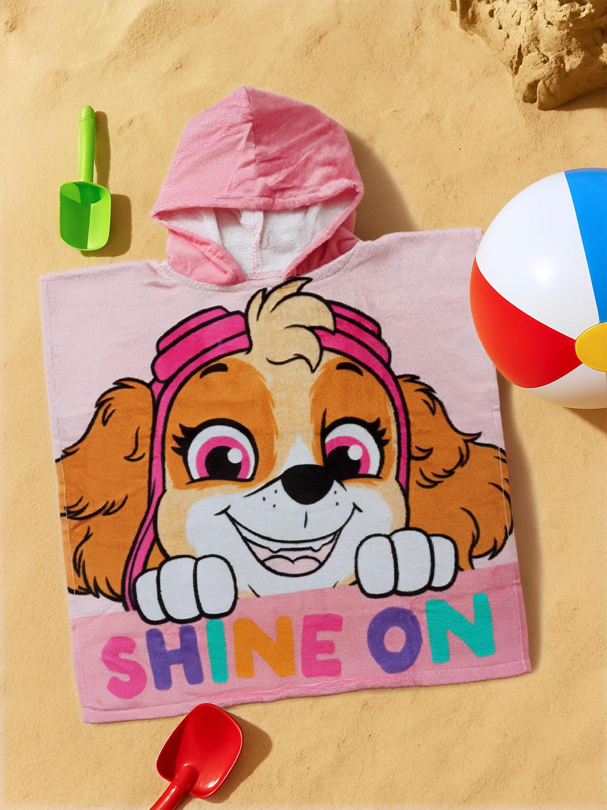 BADEPONCHO Paw Patrol Rosa 50 x 100 cm - Rosa, Textil (Einheitsgrößenull) - Paw Patrol