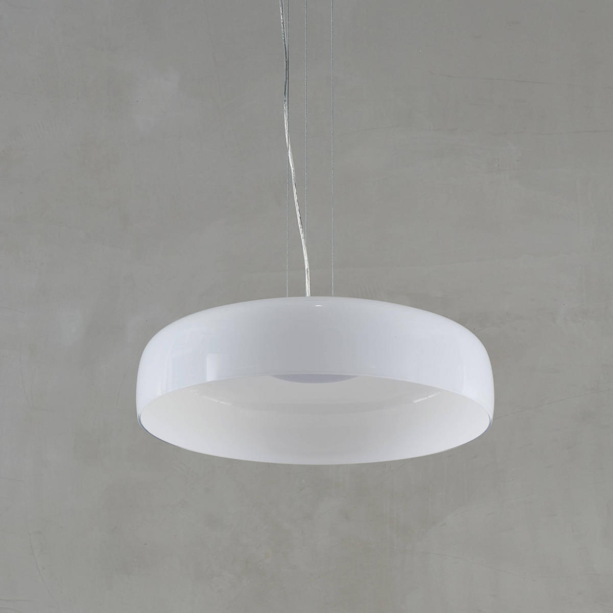 HÄNGELEUCHTE Riccardo, Weiß und Schwarz, 10.1cm - Schwarz, Glas (10/42/10.1cm) - KOSILUM