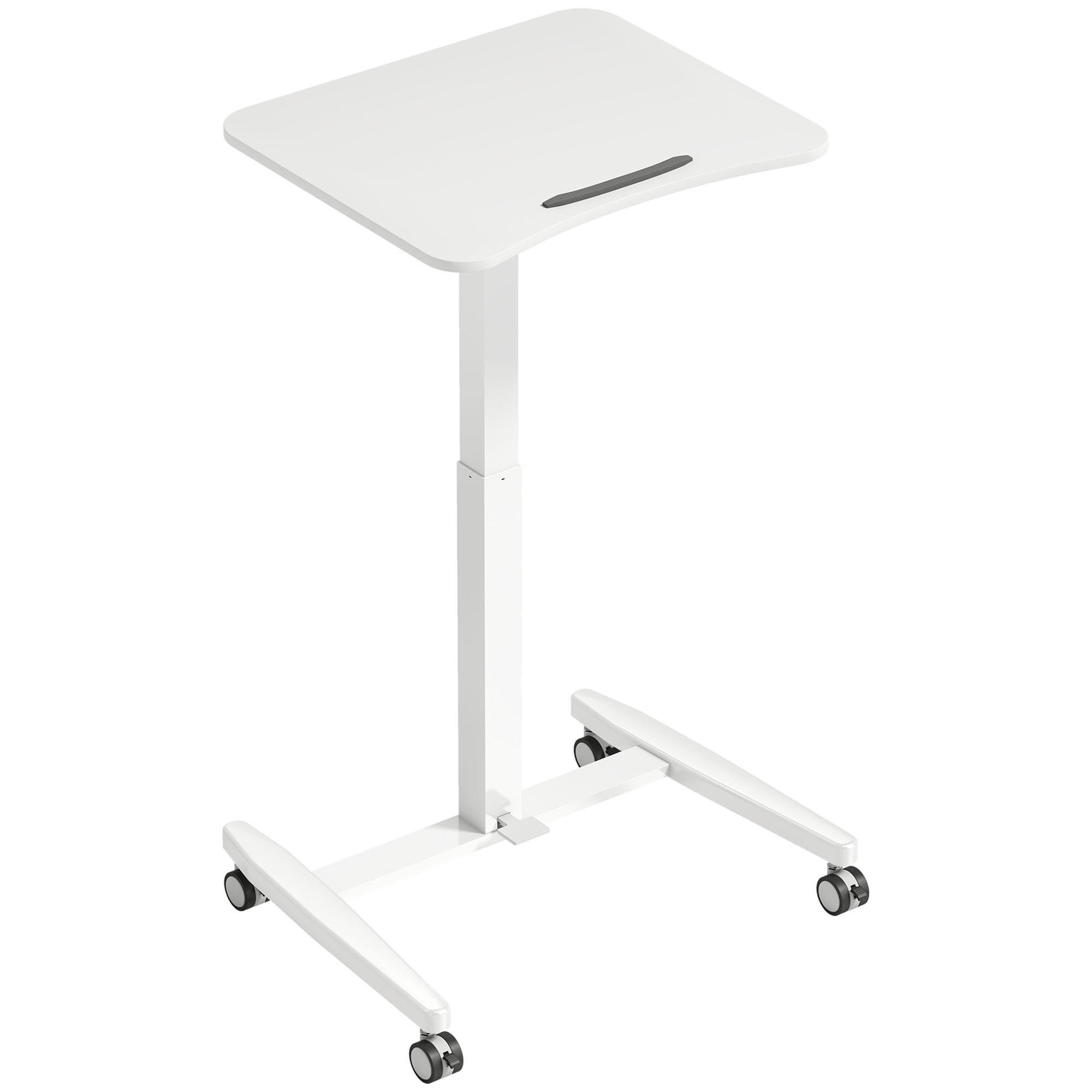 STOJACÍ STOLEK MDF ocel bílý - bílá, kov/kompozitní dřevo (60.5/52/114cm) - HOMCOM