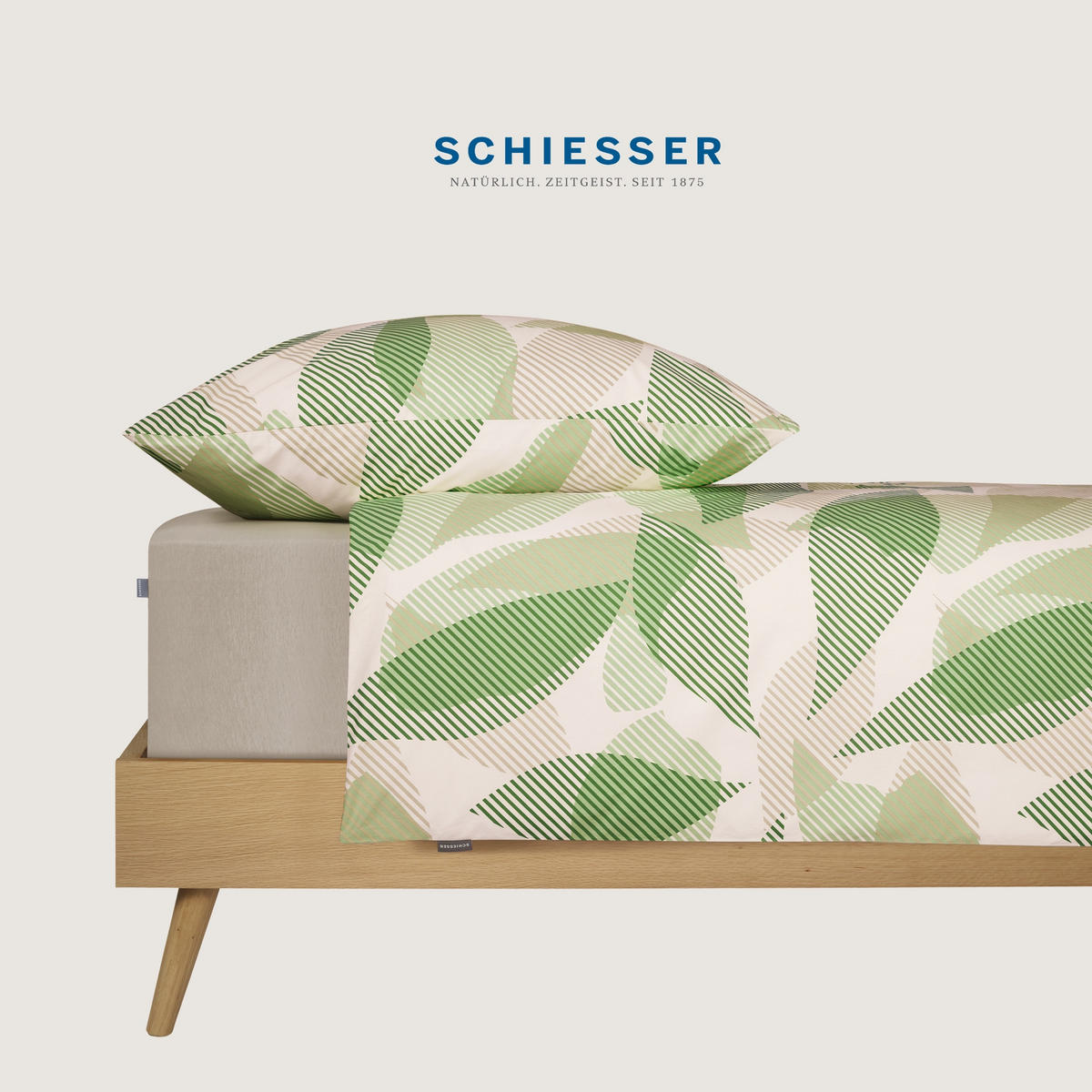BETTWÄSCHESET Lea - Renforcé - 2-teilig - 155 x 220 cm - Grün - Grün, Textil (155/220cm) - SCHIESSER