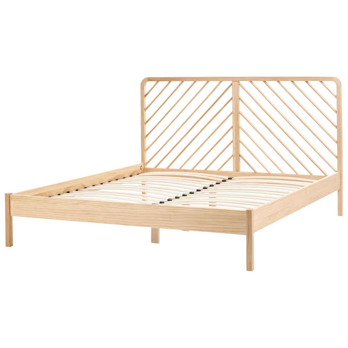 BETT mit Lattenrost 180/200 cm Kiefernholz Hellbraun Sephos - Hellbraun, Holz (180/200cm) - Beliani