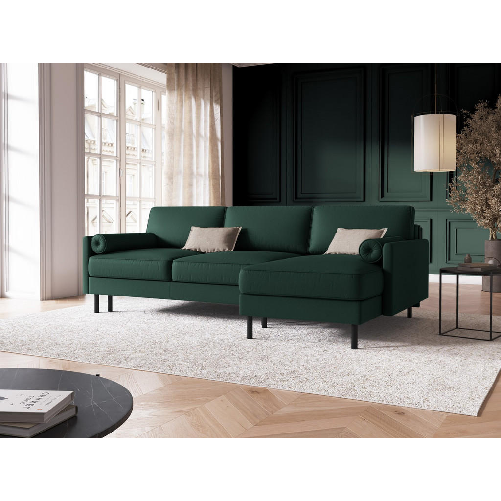 Thumbnail - Micadoni Ausklappbares-Ecksofa, Grün, Textil, 5-Sitzer, L-Form, 212x142 cm, Hergestellt in Europa, Wohnzimmer, Sofas & C...