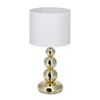 TISCHLAMPE - Multicolor, Textil/Metall (25/25/50cm) - Relaxdays