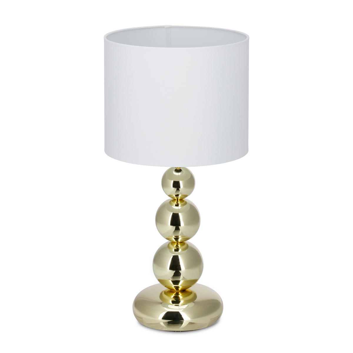 TISCHLAMPE - Multicolor, Textil/Metall (25/25/50cm) - Relaxdays