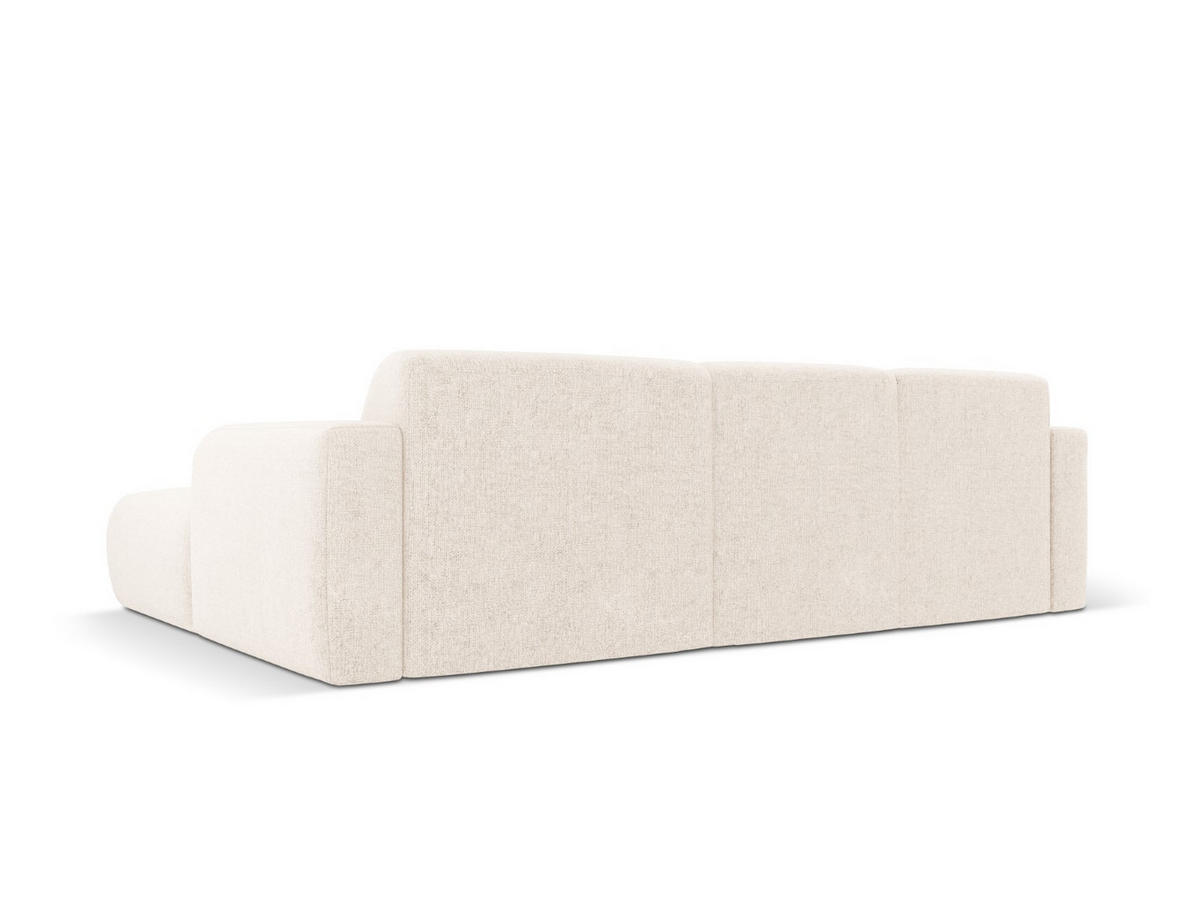 ECKSOFA rechts Molino aus Chenille-Stoff leichtes beige 4 Sitzplätze - Creme, Textil (170/250cm) - Micadoni