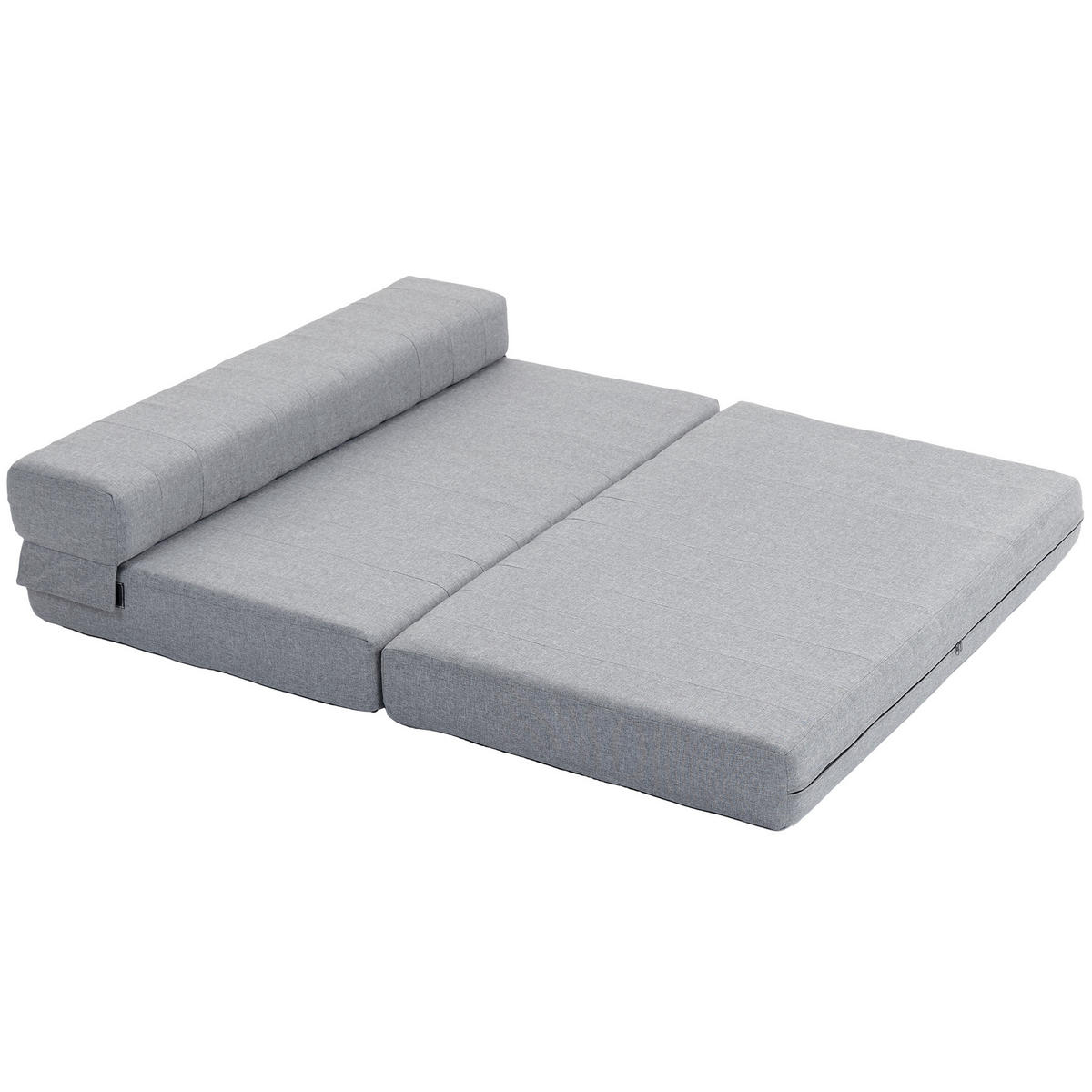 KLAPPSESSEL DE-06457 Mit Bettfunktion, faltbar, Gästebett, bis 250 kg Grau - Grau, Holz/Textil (80/50/138cm) - ComfortXL