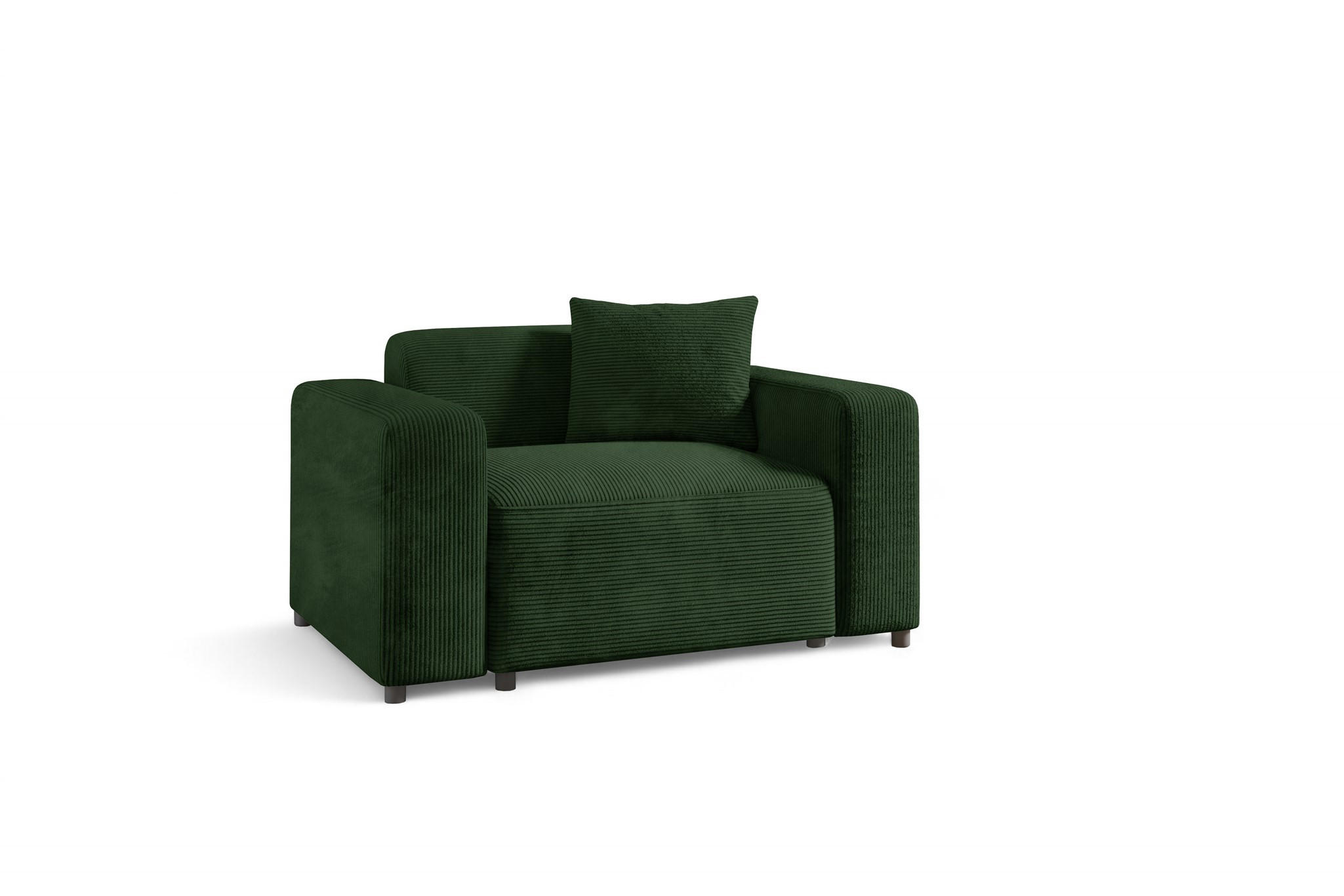 SESSEL Megan In Poso - Dunkelgrün, Holzwerkstoff/Textil (145/75/98cm) - Fun Möbel