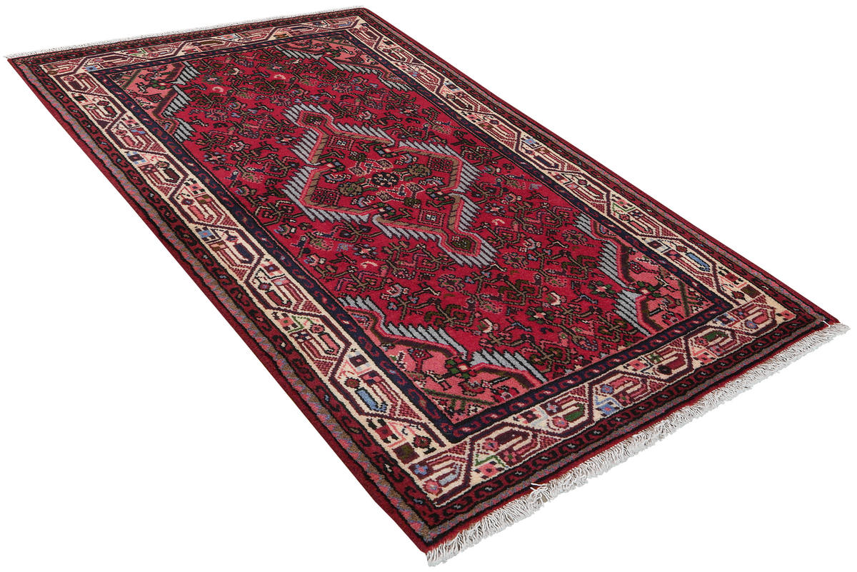 TEPPICH Assadabad Rot 124/74 cm Schurwolle - Rot, Textil (74/124cm) - Looma
