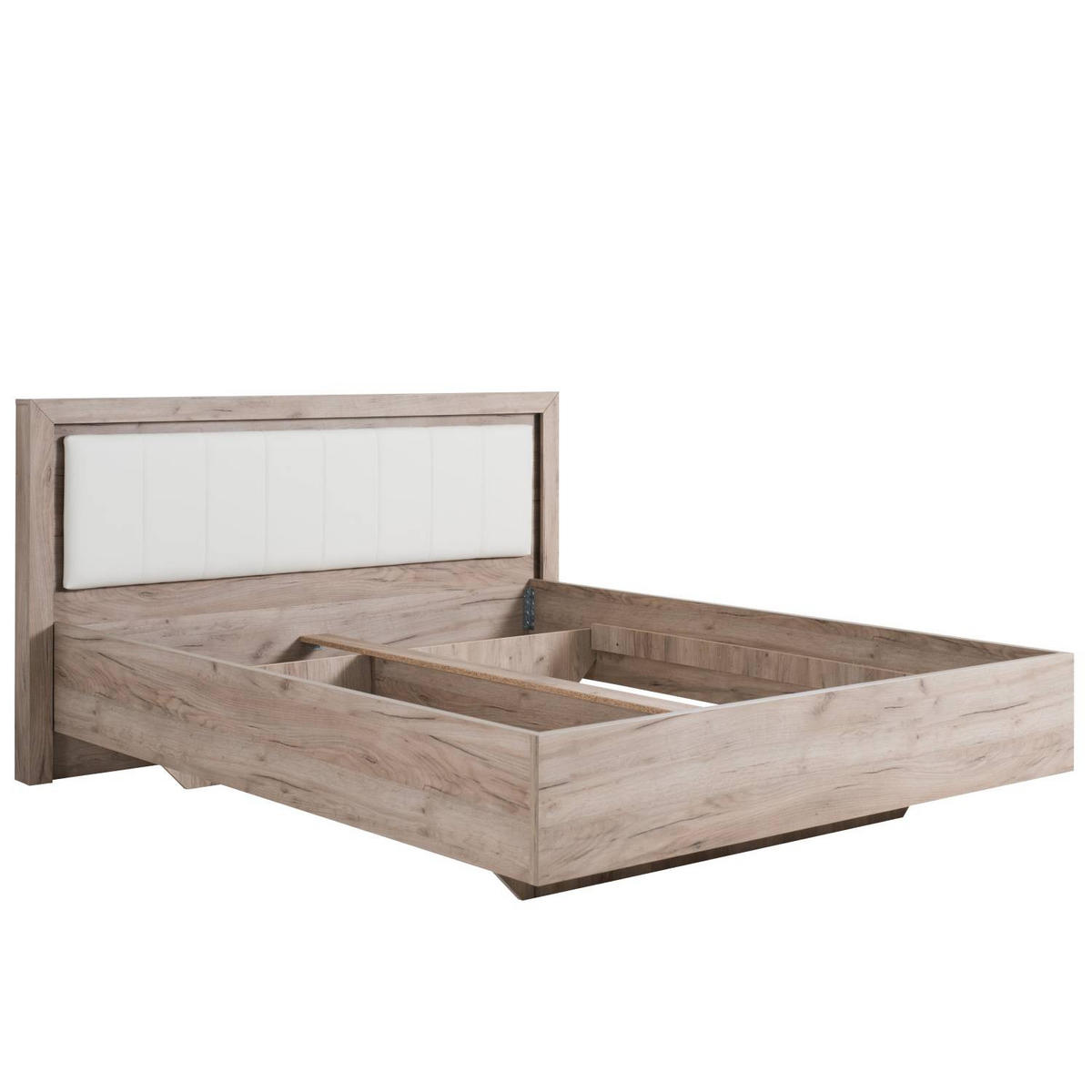 HOLZBETT mit Kopfteil 160x200 cm - Braun, Holz - Homestyle4u