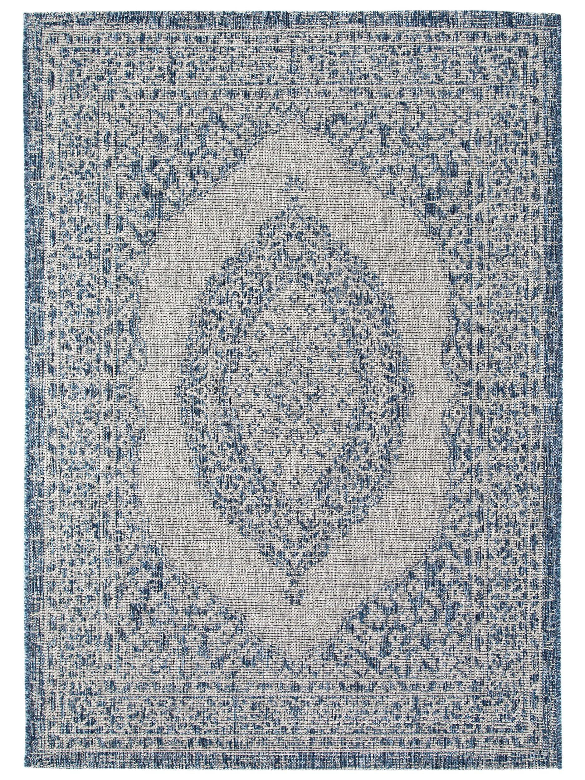 benuta Outdoorteppich Blau 80x150 cm