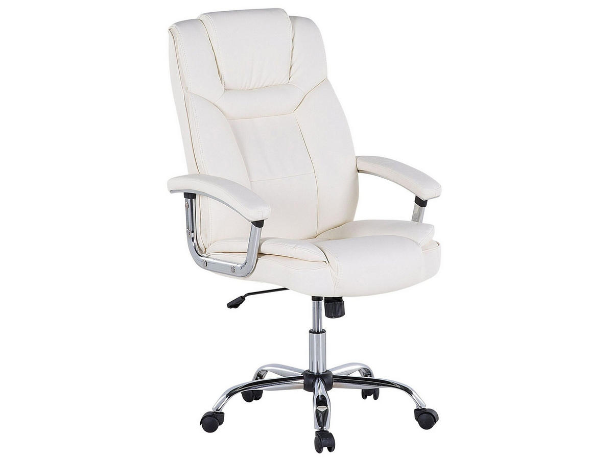 BÜROSTUHL Kunstleder Beige Advance - Beige, Kunststoff/Textil (66/100/66cm) - Beliani