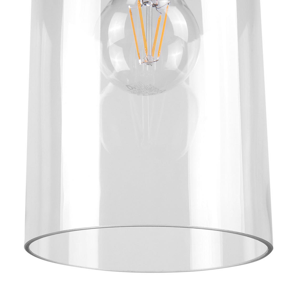 HÄNGELEUCHTE Purus 13/13/126 cm - Schwarz, Glas (13/13/126cm) - Beliani