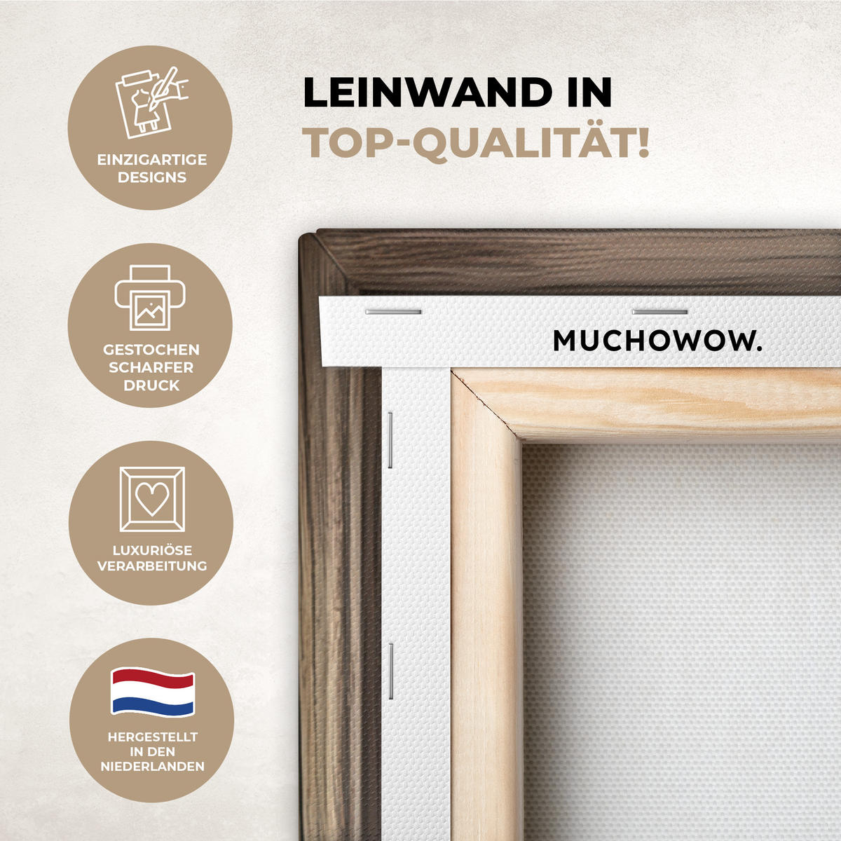 LEINWANDBILD Aussicht - Fenster - Leuchtturm - Sonnenuntergang - Strand 90x90 cm - Dunkelorange, Textil (90/90cm) - MuchoWow