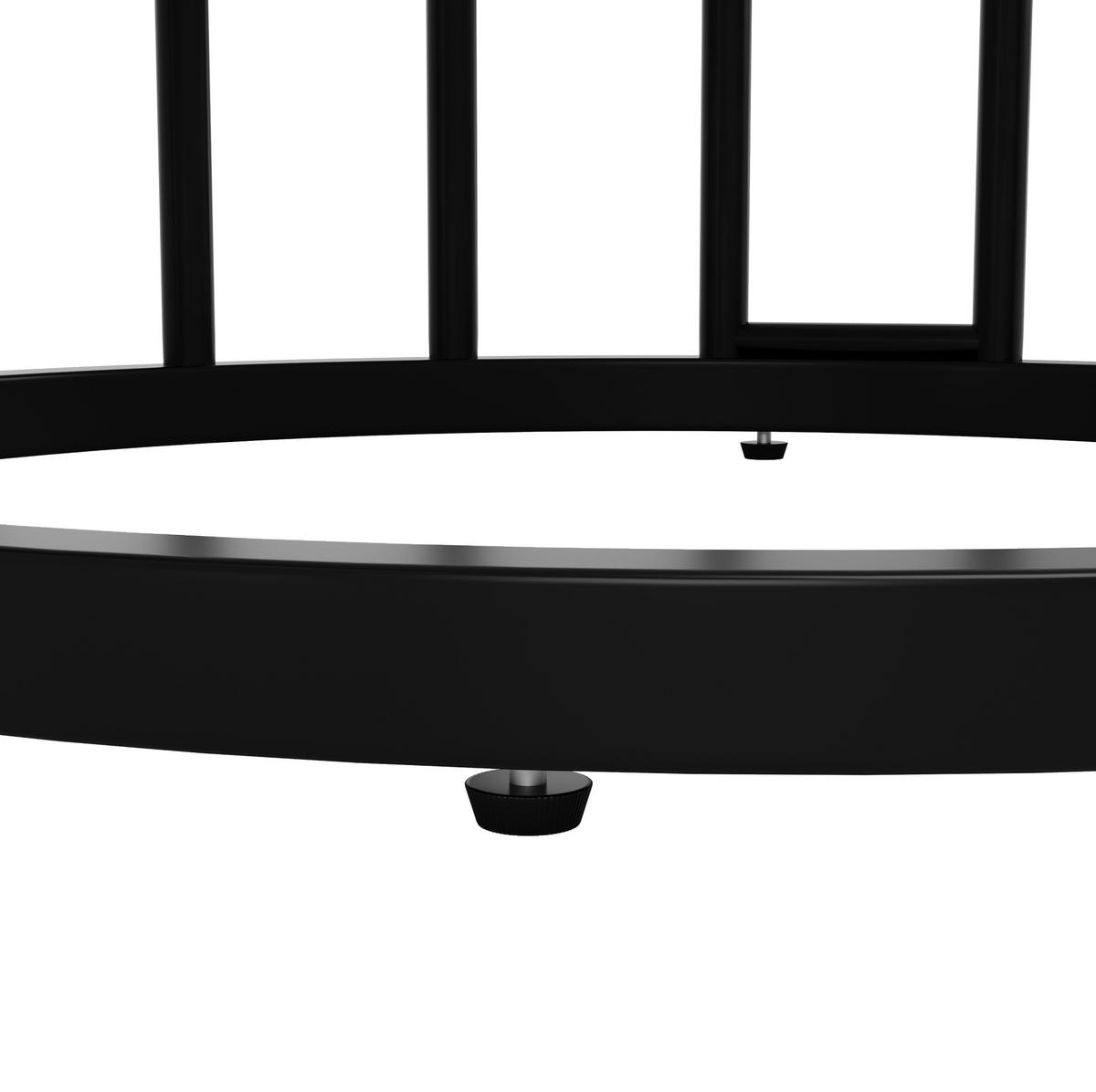 ESSTISCH rund 80 x 80 x 76 cm MDF in Marmoroptik Schwarz - Schwarz, Metall (80/80/76cm) - Meubliv