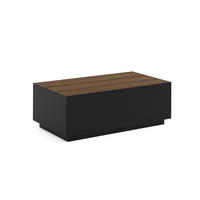 COUCHTISCH MORISS - Kastanienfarben/Schwarz, Holzwerkstoff (55/100/36cm) - Meblini