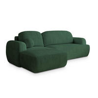 ECKSOFA MODENZA P L-S Grün Kordstoff mit Schlaffunktion - Grün, Holz (266/148cm) - MASSENO