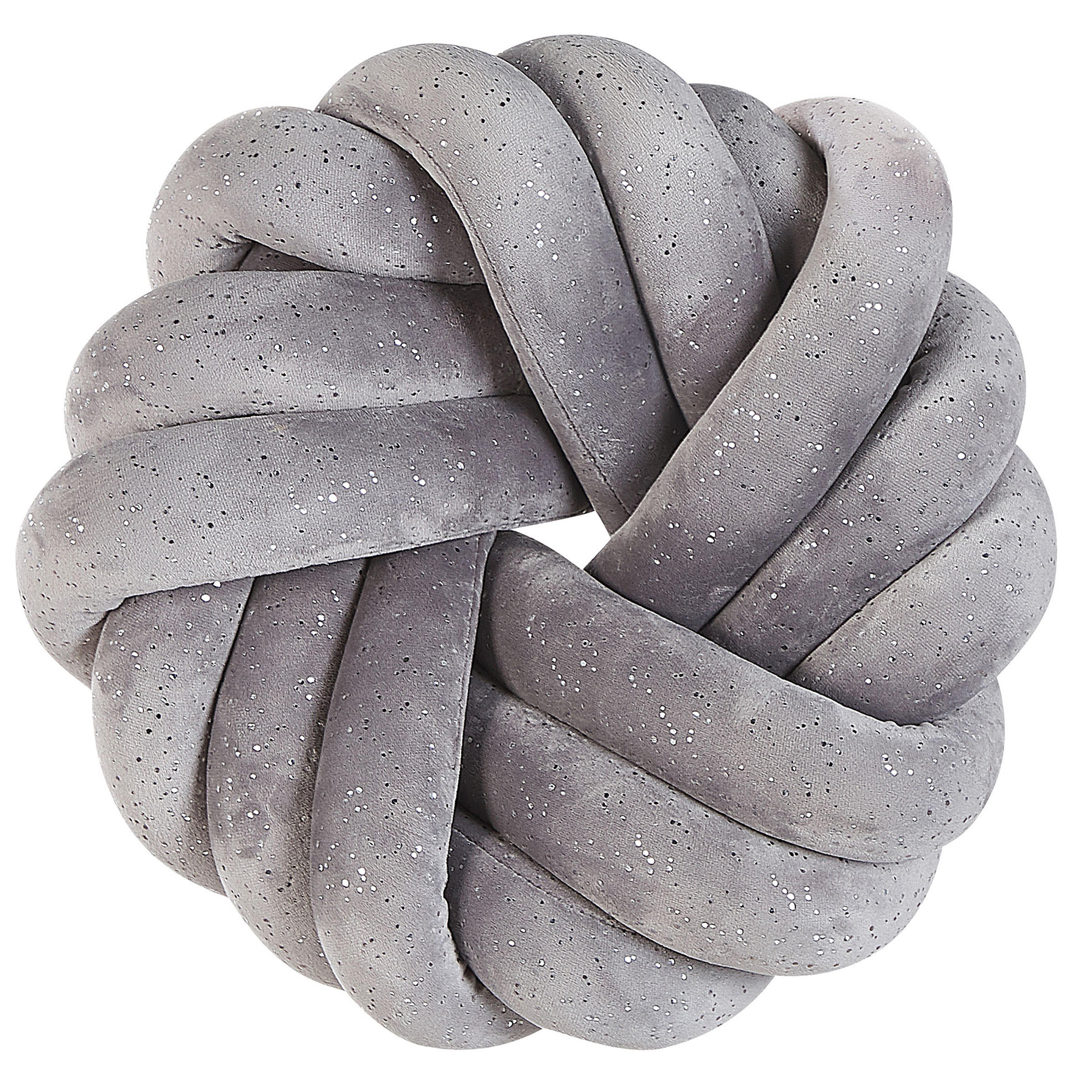 DEKOKISSEN Hellgrau 30/30 cm Akola - Hellgrau, Textil (30/30cm) - Beliani