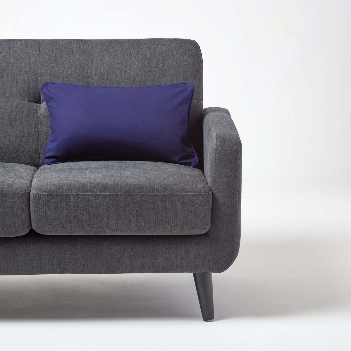 KISSENHÜLLE dunkelblau 30/50 cm, 100% Baumwolle - Dunkelblau, Textil (30/50cm) - Homescapes