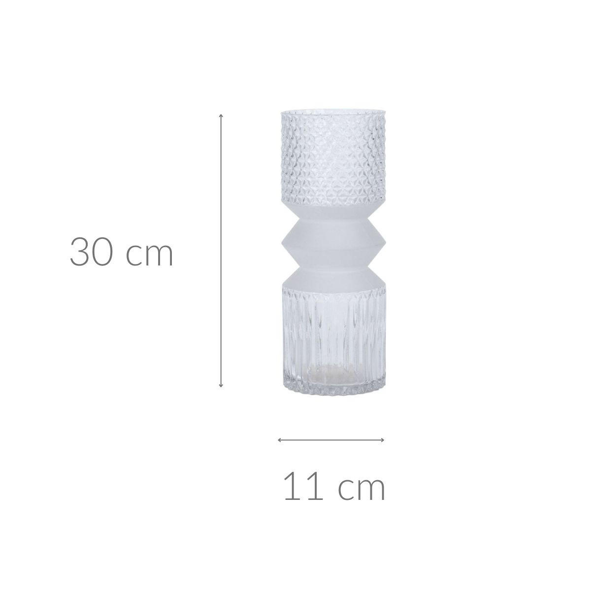 BLUMENVASE aus Glas 11/11/30 cm - Transparent, Glas (11/30cm) - Home Styling Collection