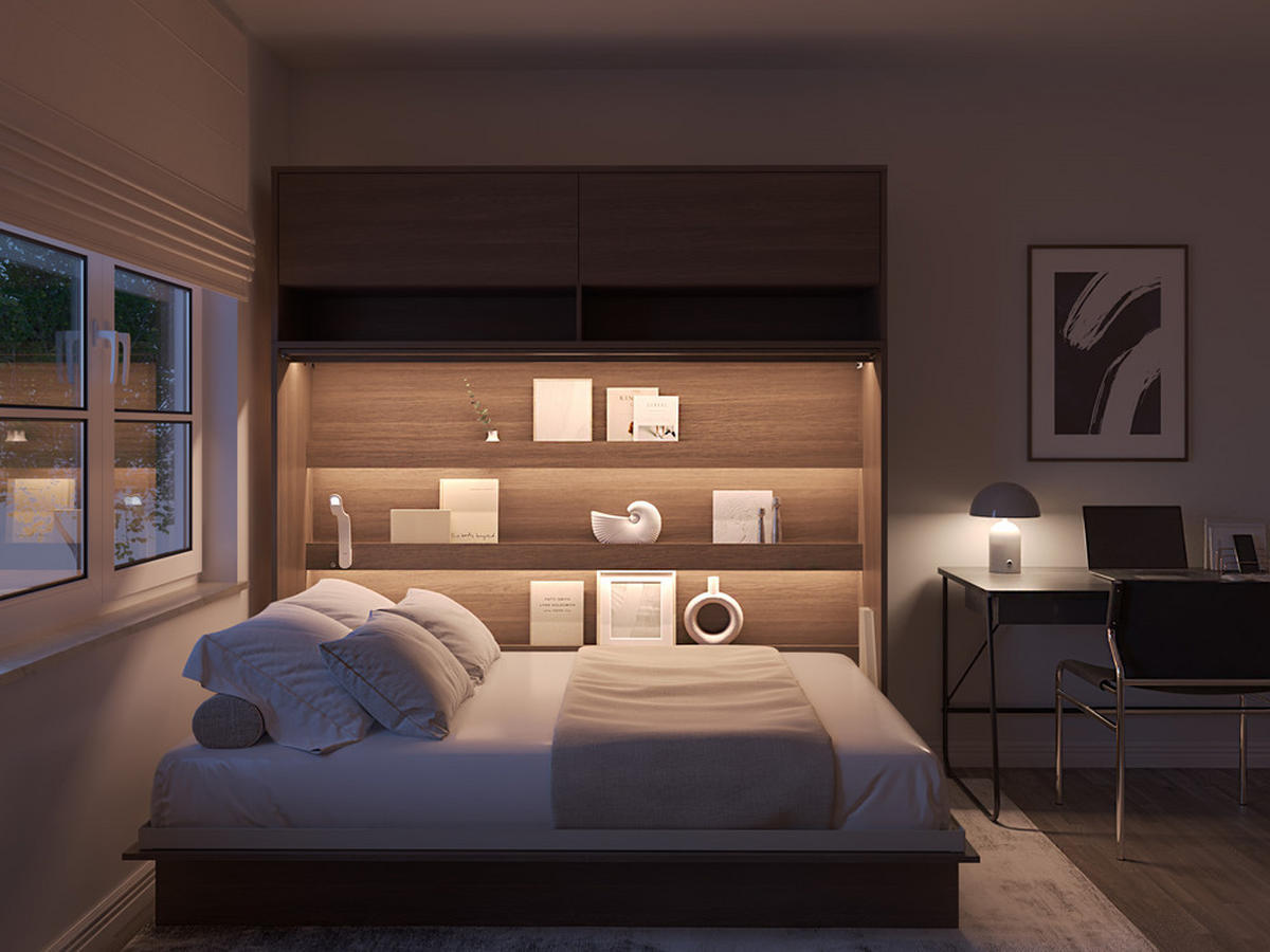 SCHRANKBETT BED CONCEPT BC-04 Matratze - Alteiche, Holzwerkstoff (140/200cm) - Meblini