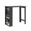 BARTISCH Schwarz - Schwarz, Holzwerkstoff (112/106/57cm) - SoBuy