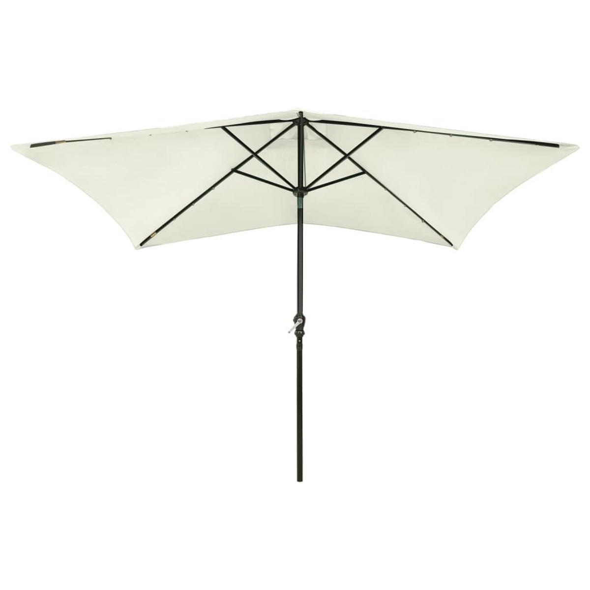 SONNENSCHIRM Mit Leds Und Stahl-Mast SandWeiß 2/3 M - Sandfarben, Textil (200/300cm) - vidaXL