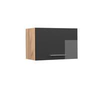 HÄNGESCHRANK Fame-Line Anthrazit Hochglanz 60 cm Flach - Honigeiche/Schwarz Hochglanz, Holzwerkstoff (60/40/34.1cm) - Vicco