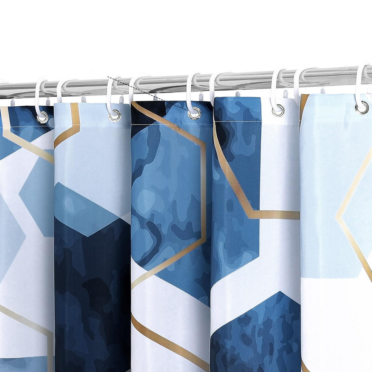 DUSCHVORHANG abstrakt 180 cm bedruckt wasserdicht schimmelresistent Badezimmer - Multicolor, Textil (180/180cm) - MCBOSON