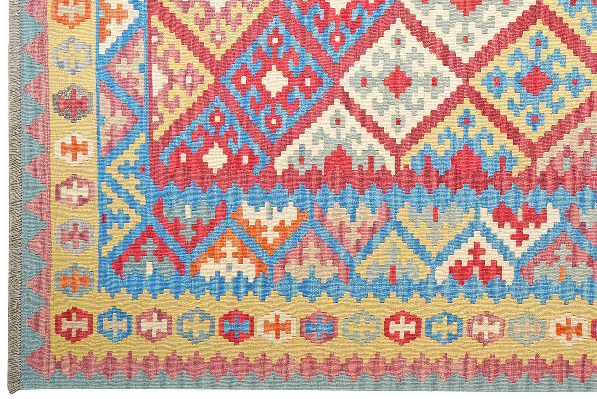 HANDWEBTEPPICH Kelim Gashgai Rot 290/200 cm Schurwolle - Rot, Textil (200/290cm) - Looma