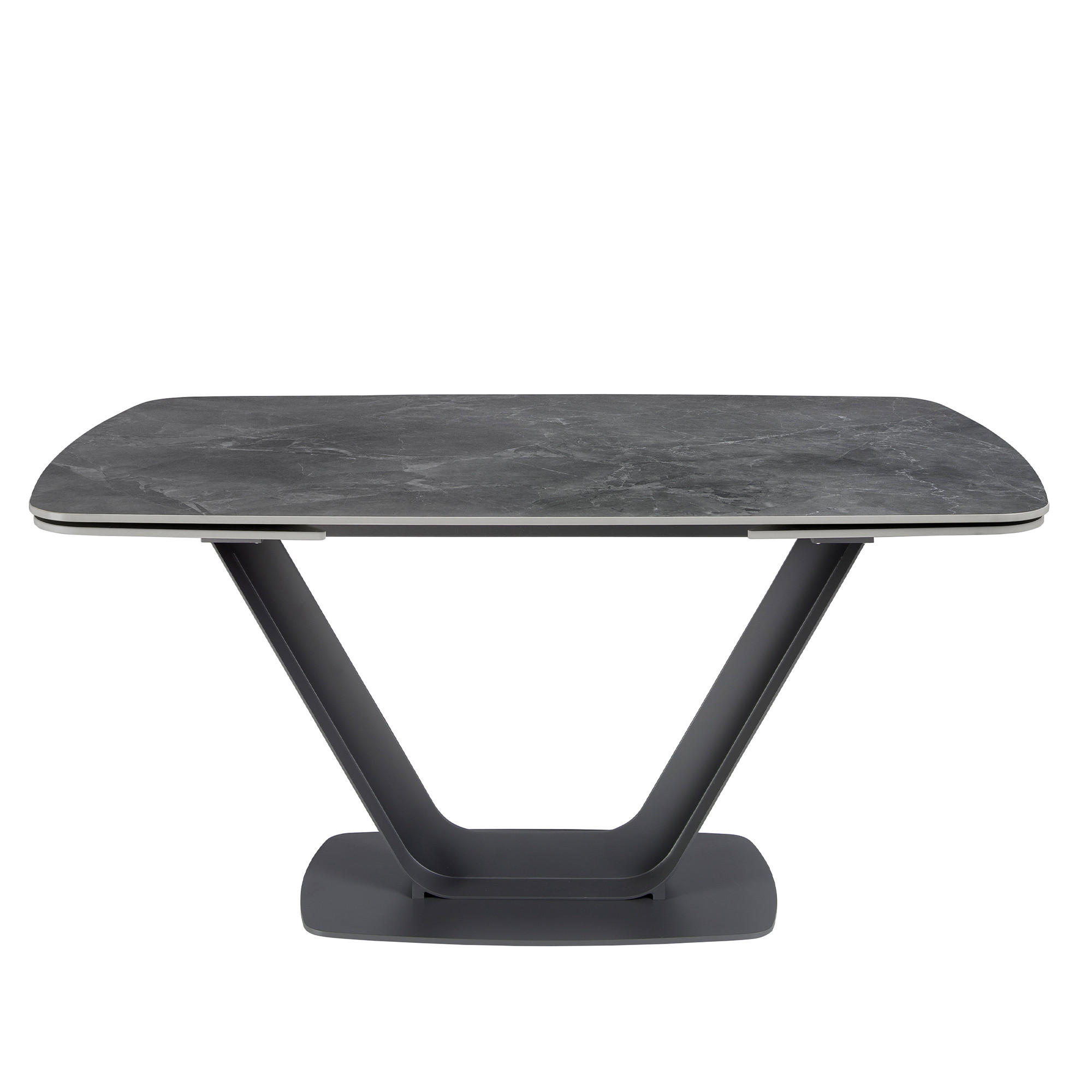 ESSTISCH ovales Fass Schwarz 160/100/76 cm - Schwarz, Stein (100/160/76cm) - ANGEL CERDA