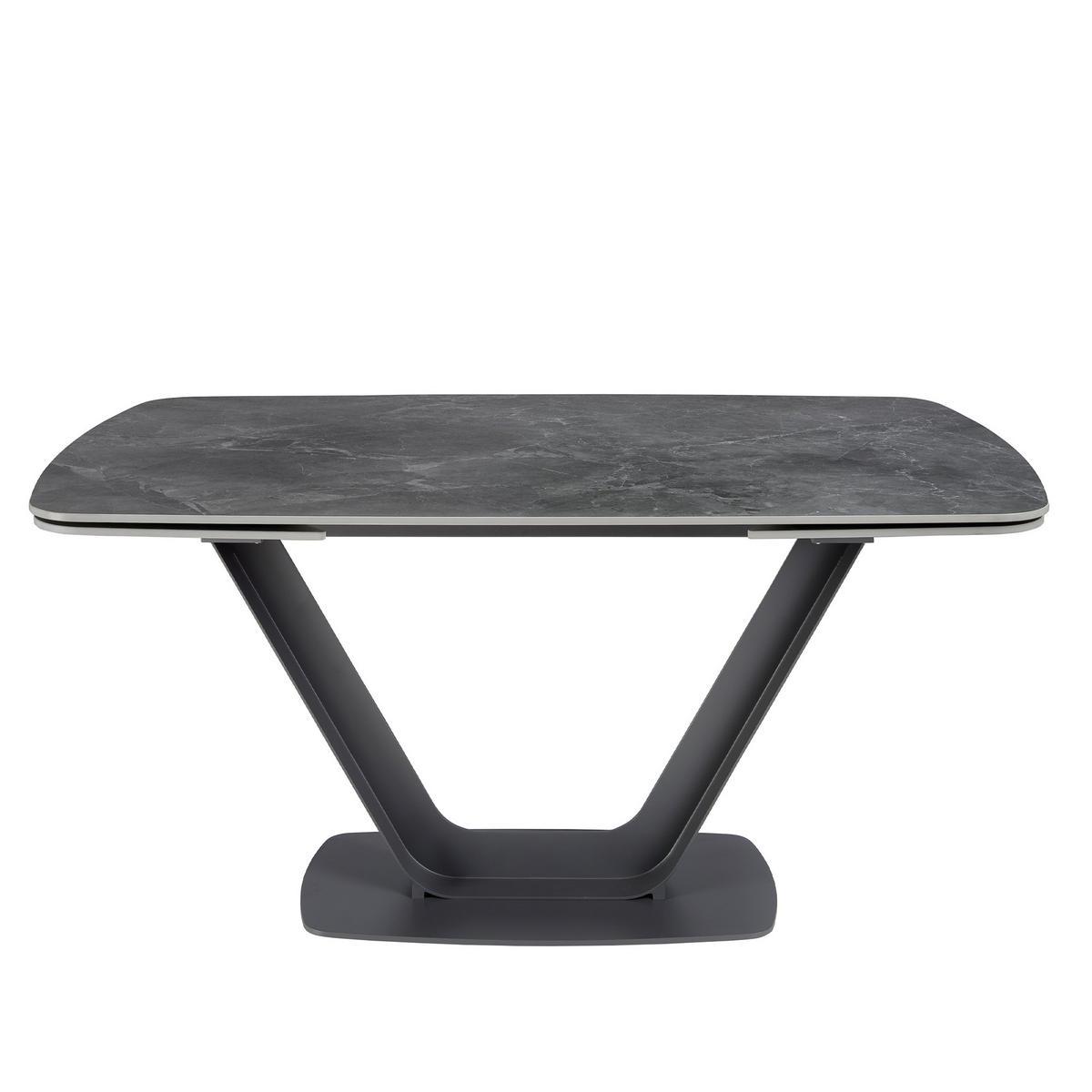 ESSTISCH ovales Fass Schwarz 160/100/76 cm - Schwarz, Stein (100/160/76cm) - ANGEL CERDA