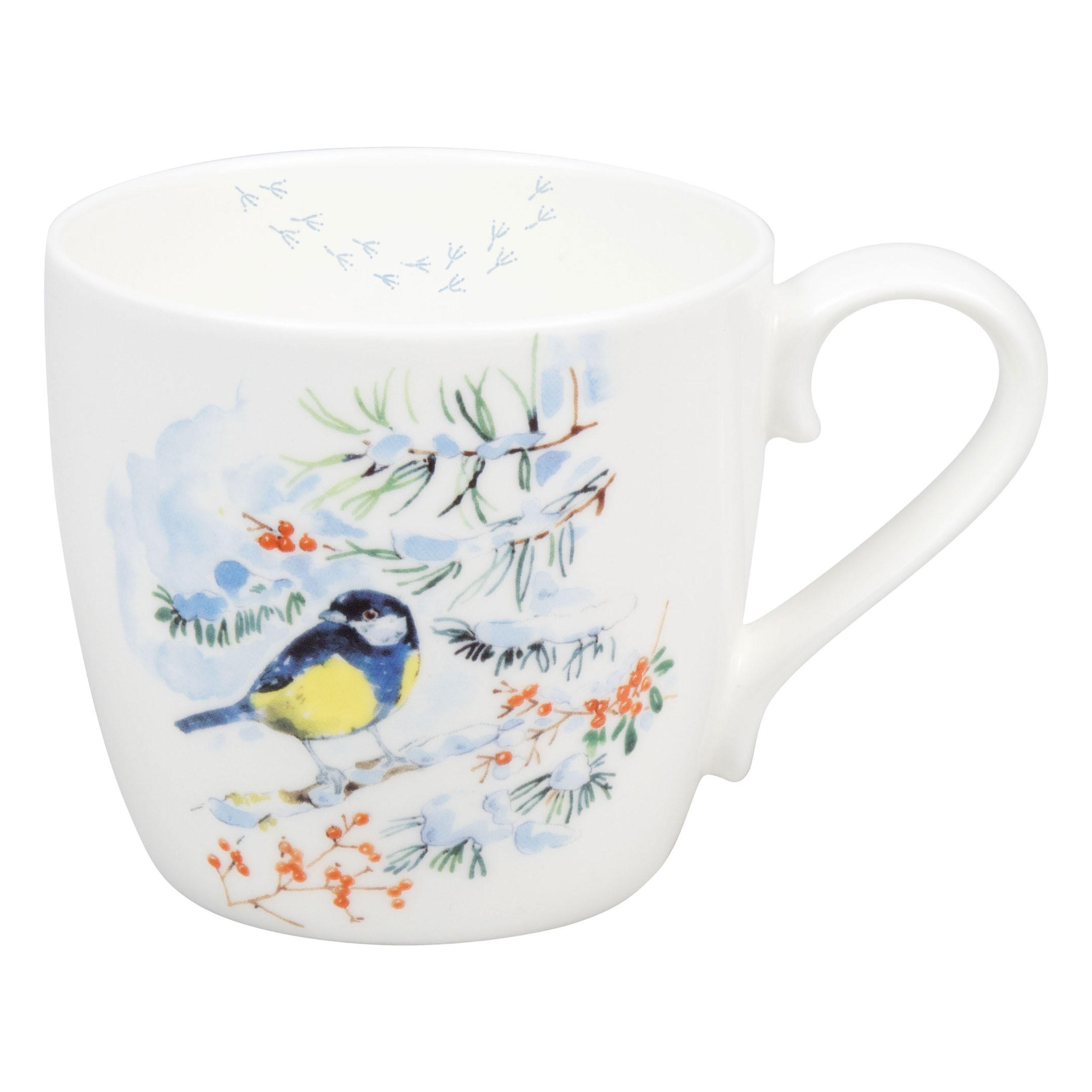 KAFFEEBECHER Winter Bird - Naturfarben, Keramik (0.45L) - Könitz