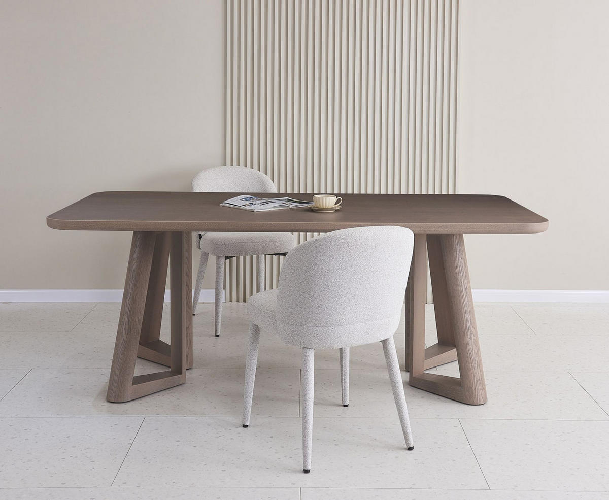 ESSTISCH Alisser Nussbaum-Furnier 200 x 100 cm - Nussbaumfarben, Holzwerkstoff (100/200/76cm) - Selsey