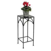 BLUMENHOCKER Eckig Metall Schwarz 60 cm 96132 M - Schwarz, Metall (23/60/23cm) - DanDiBo
