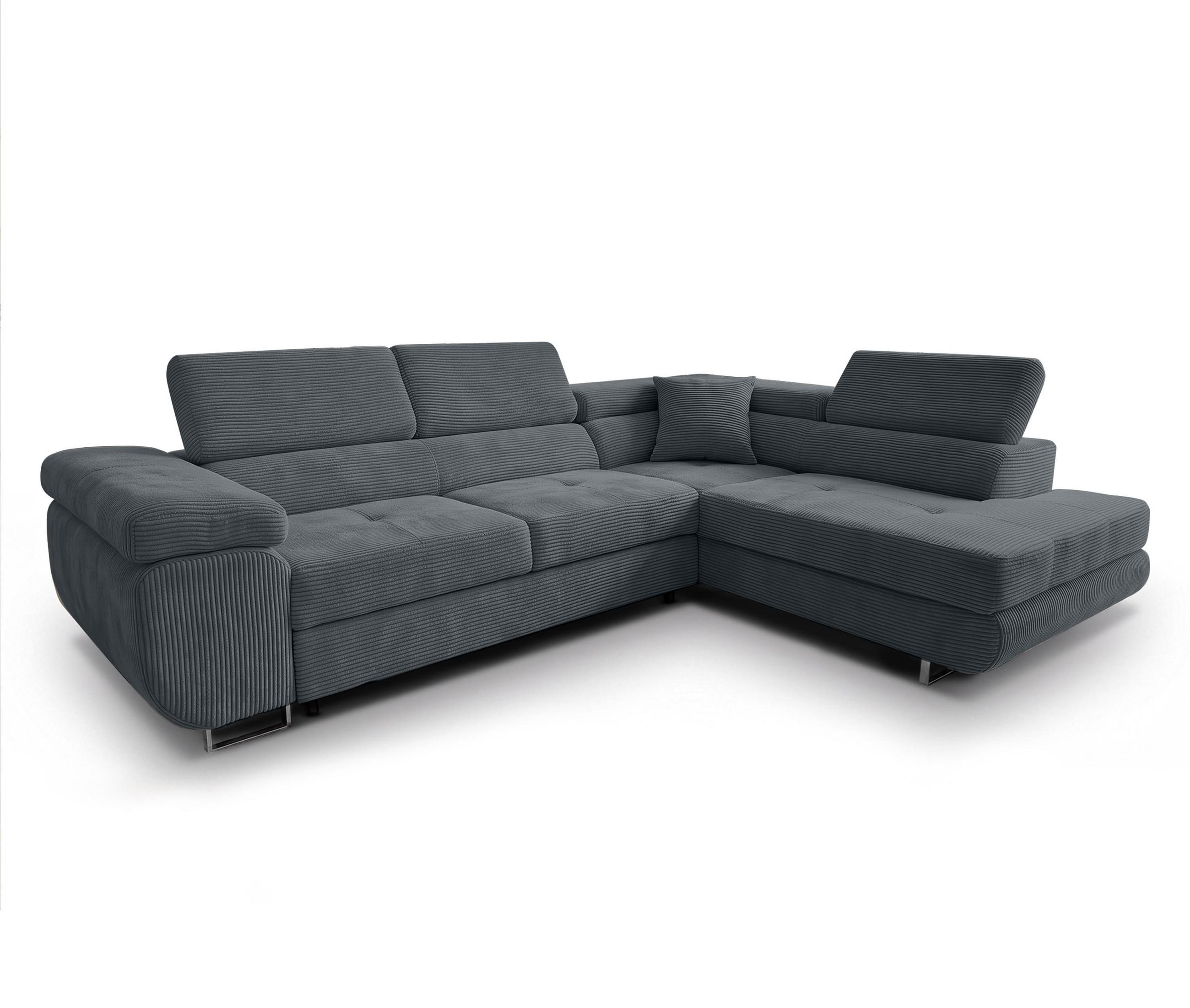 AX Living Ecksofa Dunkelgrau 276x203 cm